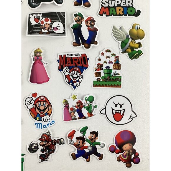 Super Mario Bros. Stickers 50 Lot Birthday Party Favors Medium Size Assorted - Picture 6 of 11